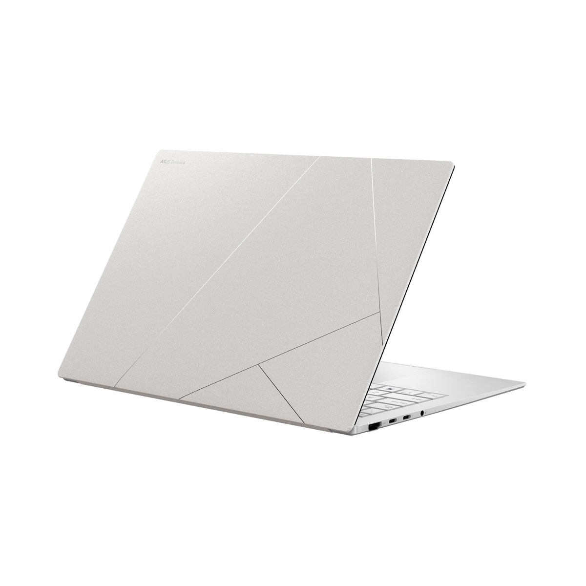 ASUS Zenbook S 14外蓋採用高科技陶瓷鋁合金(Ceraluminum)，持久耐用，不易沾染指紋髒汙。