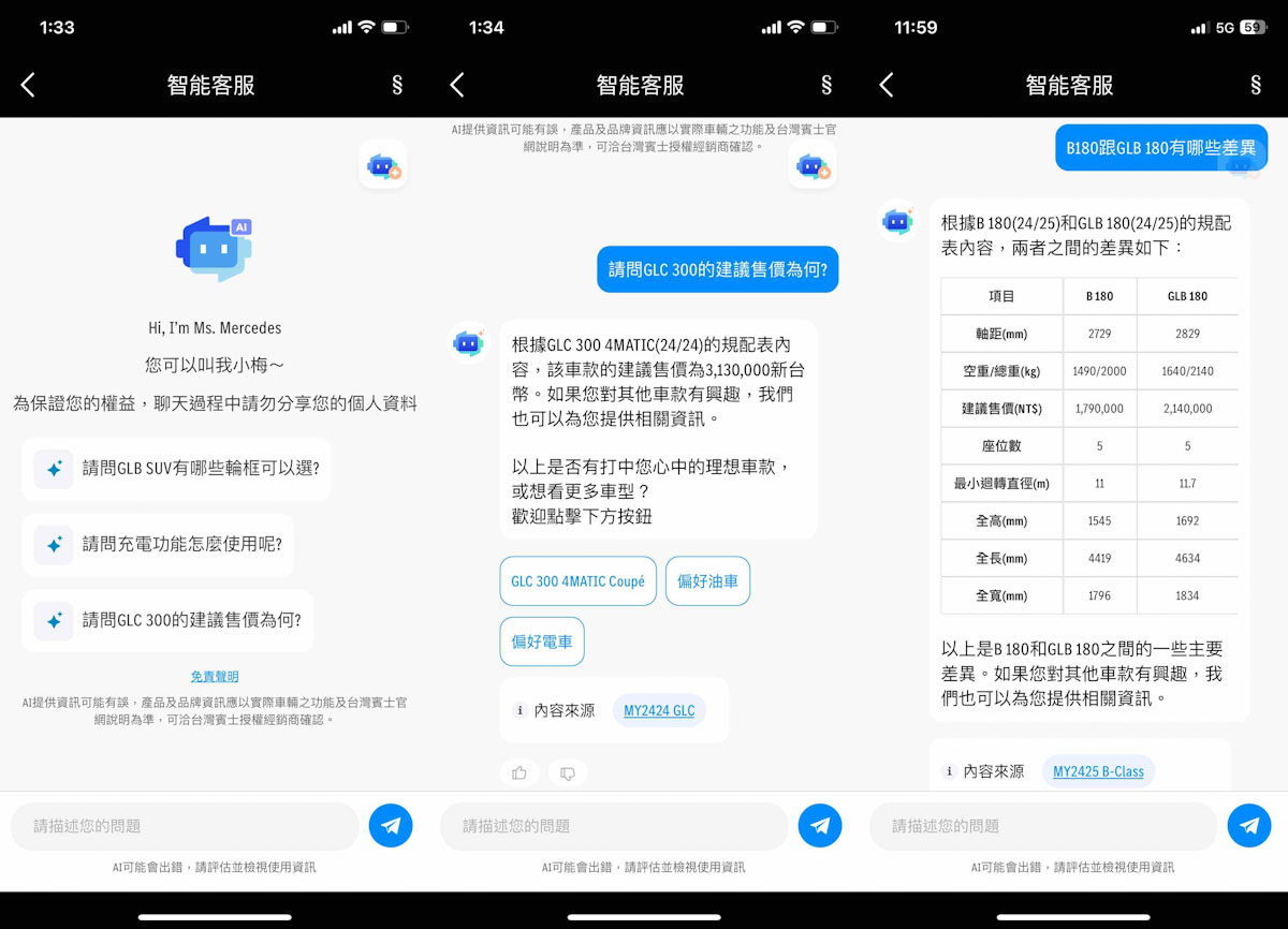 「Ms. Mercedes 小梅」推出 2.0 版，透過導入微軟 Azure OpenAI 技術，能更流暢地回覆並處理更複雜的問題，並執行車款推薦、規格比較等進階任務。