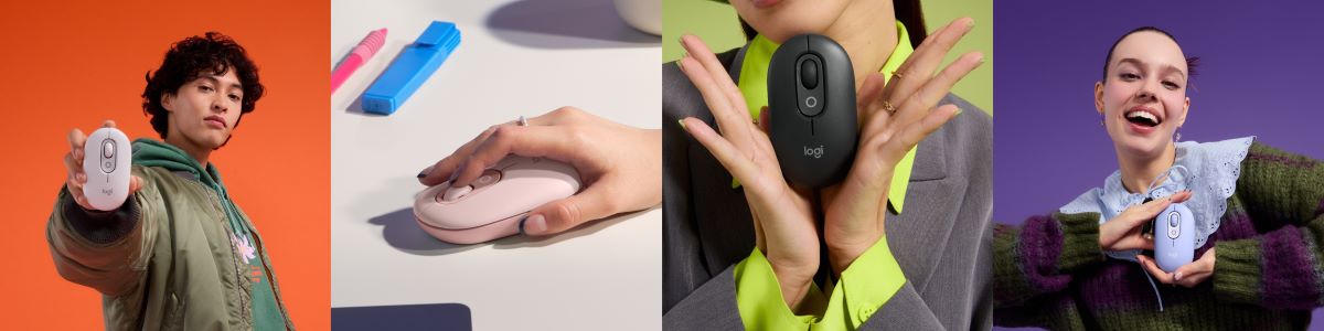 Logitech POP MOUSE 圓潤外型、多色選擇，具 SmartWheel、Silent Touch 功能