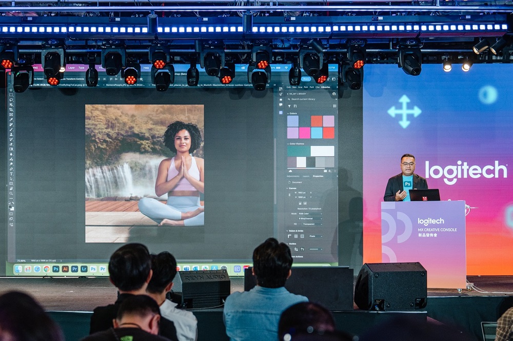 Adobe 首席數碼媒體技術工程顧問黃耀興 Ernest Wong 現場分享，結合AI工具打造創作者高效心流
