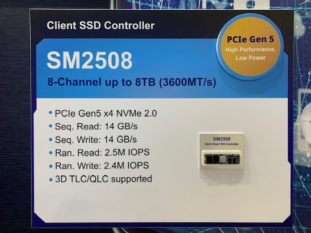 SM2508消費級PCIe Gen5 SSD控制晶片